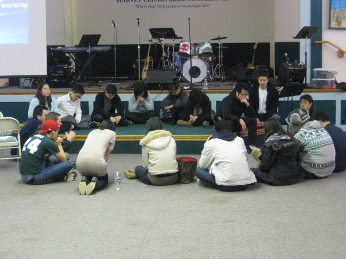 nj-retreat-08-108 Prayer Time with the Team and the small group Teachers