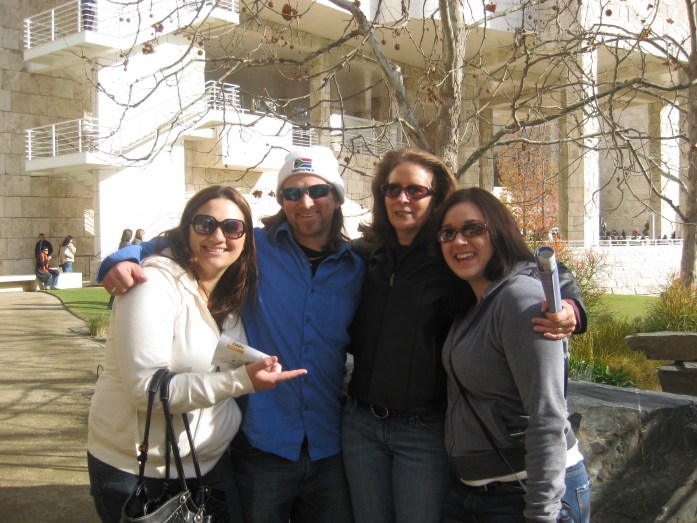 Alysen, Taylor, Aunt Alice, Robyn at "The Getty" in L.A. 