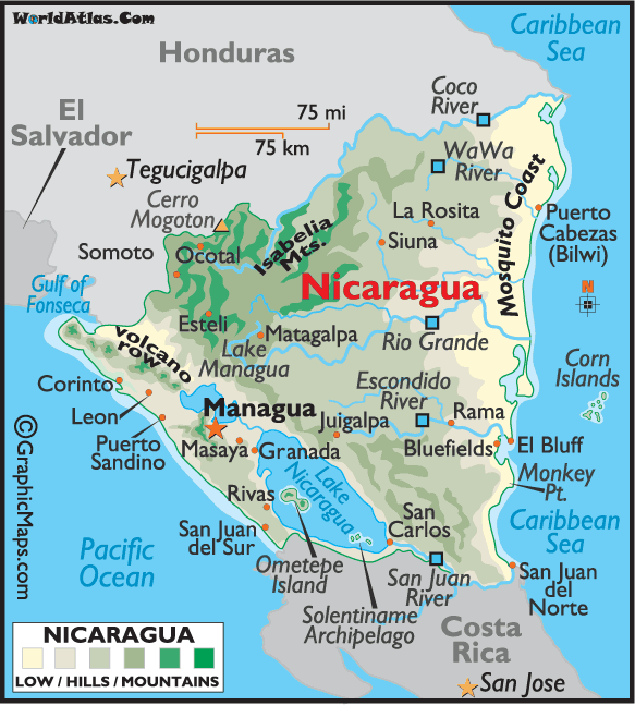 Nicaragua is in the southern part of Central American.  We will be mostly in the city of Managua playing baseball and working with the local AIA staff missionary.